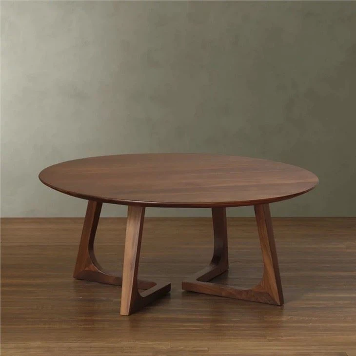 Tablero de mesa de té pegado con borde de nogal negro