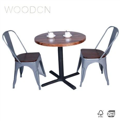 Tapa de mesa de comedor estilo bloque de nogal negro