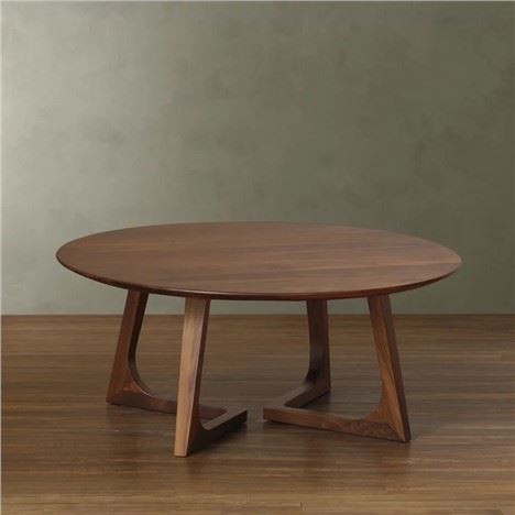 Tablero de mesa de té pegado con borde de nogal negro