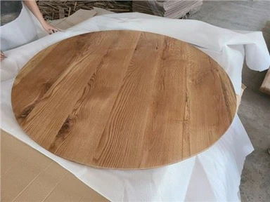 Tablero de mesa redonda de madera maciza de roble