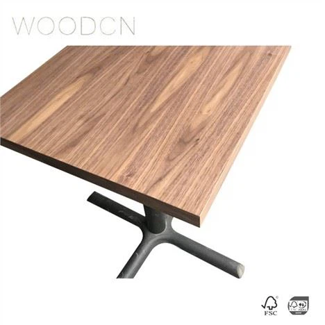 Tablero de mesa de chapa de nogal negro
