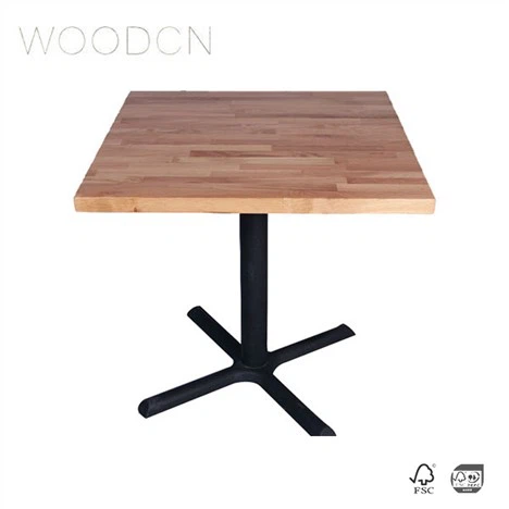 White Oak Carnice Block Estilo Mesa de Comedor Top