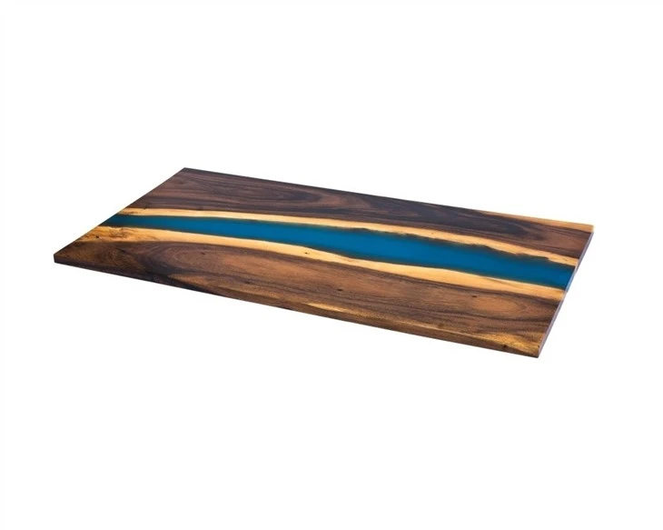 China Resin Walnut River Office Desk Top Suppliers