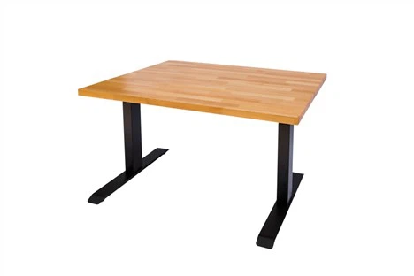Mesa de oficina de bloque de carnicero de madera maciza de haya
