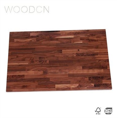 Mesa de comedor estilo bloque de carnicero de madera maciza de nogal negro