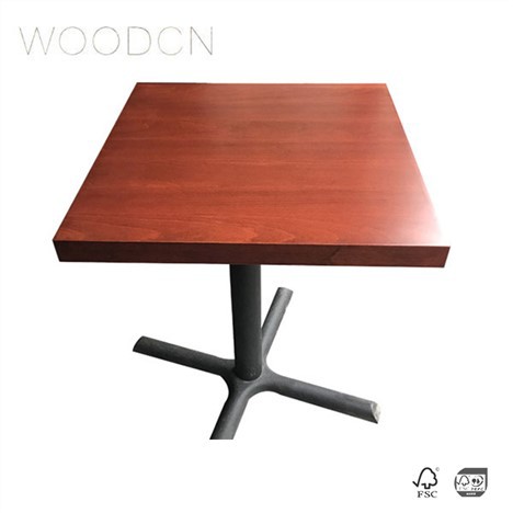 Mesa de madera de haya de chapa para restaurante
