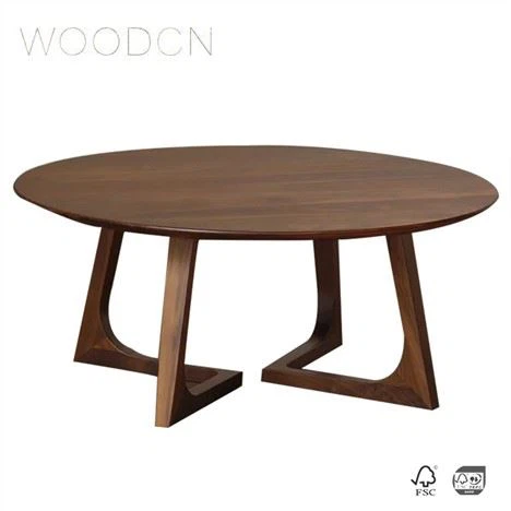 Mesa de té de madera maciza de nogal