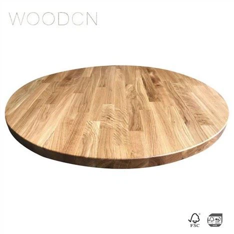 Tablero de mesa de comedor de bloque de carnicero de roble blanco