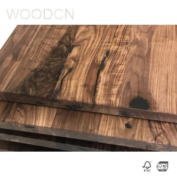 Wholesale Solid Black Walnut Edge Glued Style Office Desk Top