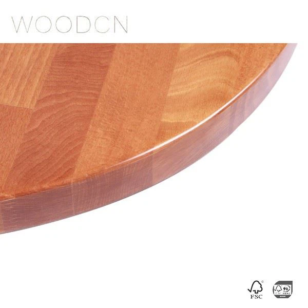 Beech Wood Veneer Dining Table For Restaurant